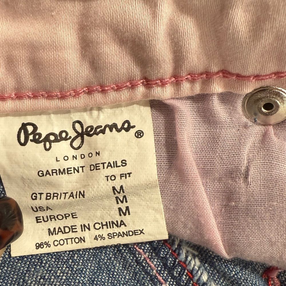 Y2K Pepe Jeans Denim Mini Skirt Juniors size Medium Vintage NWT - Picture 5 of 6
